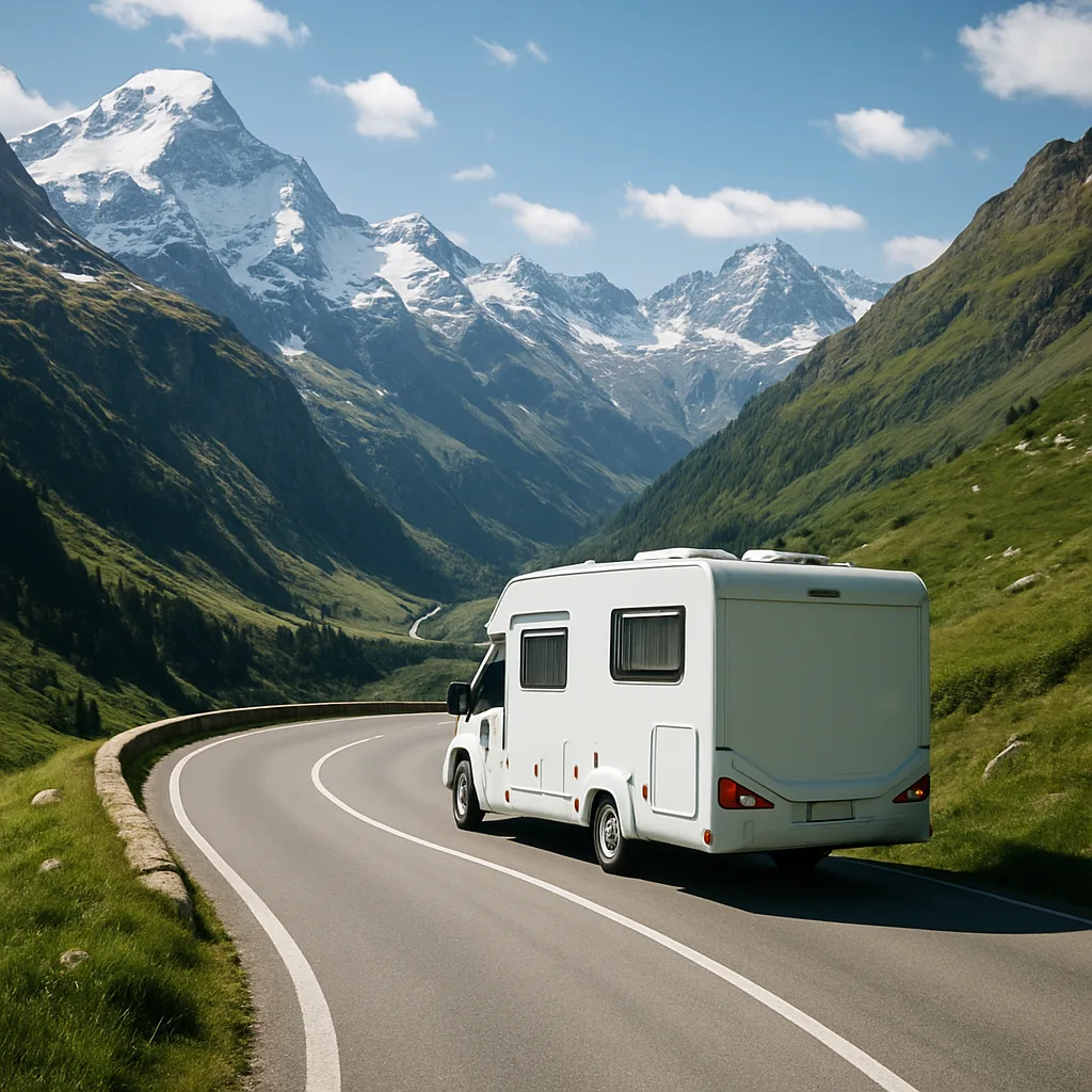 Campervan sulle strade delle Alpi Svizzere