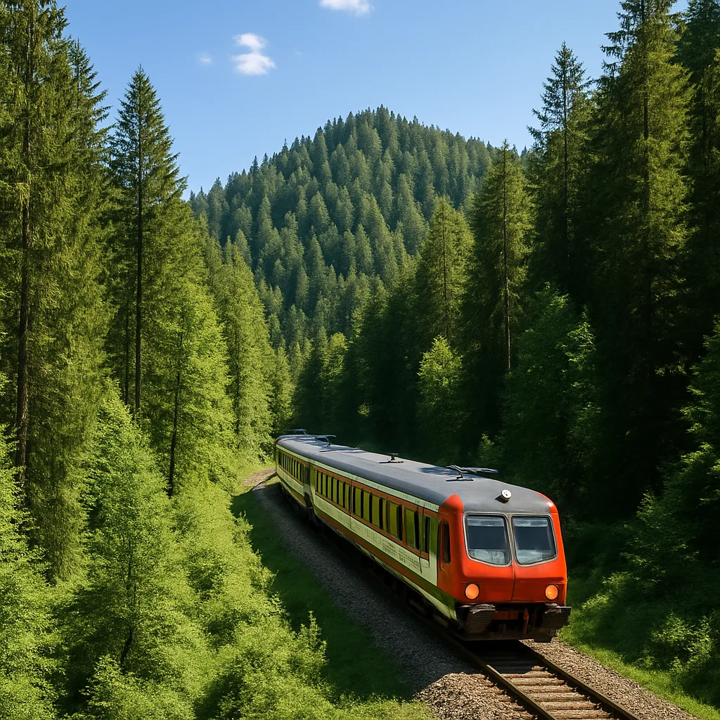 Treno nella Foresta Nera, Germania