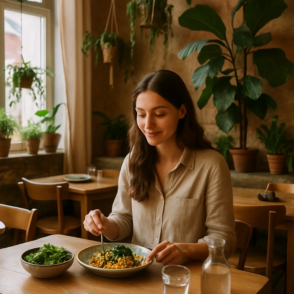 Ristorante eco-sostenibile con piatti locali.